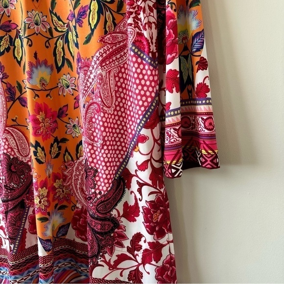 HALE Bob-Mixed Printed Midi Emily Summer/Vacation Dress (Size:Medium) - Picture 10 of 13